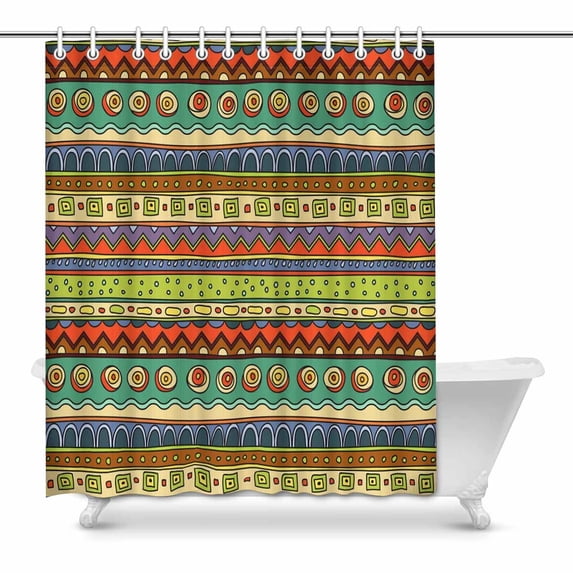 MKHERT ethnic Bathroom Shower Curtain 60x72 inch