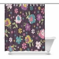thumbnail image 1 of MKHERT purple flowers Bathroom Shower Curtain 60x72 inch, 1 of 1