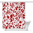 thumbnail image 1 of MKHERT red floral leaves Bathroom Shower Curtain 60x72 inch, 1 of 1