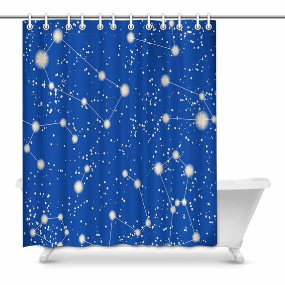 MKHERT stars and constellations Bathroom Shower Curtain 60x72 inch