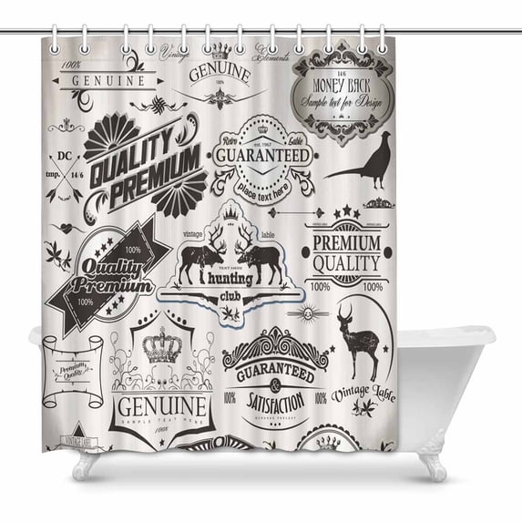 MKHERT vintage design Bathroom Shower Curtain 60x72 inch