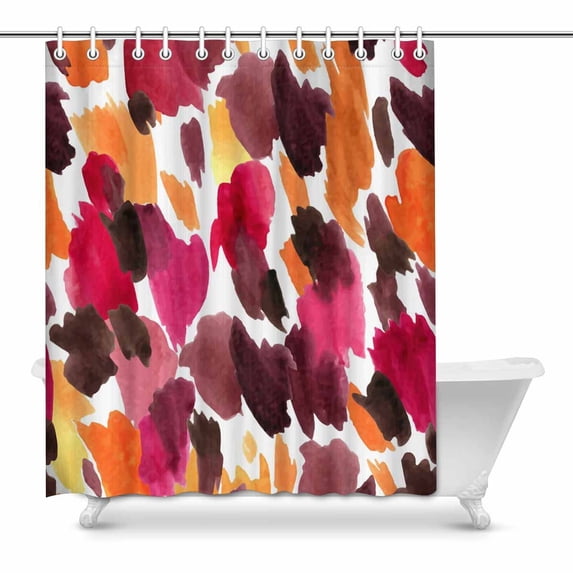 MKHERT watercolor Leopard skin Bathroom Shower Curtain 60x72 inch