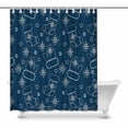 thumbnail image 1 of MKHERT white line mitten Bathroom Shower Curtain 60x72 inch, 1 of 1