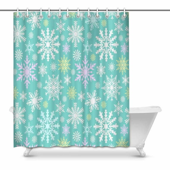 MKHERT winter snowflake Bathroom Shower Curtain 60x72 inch