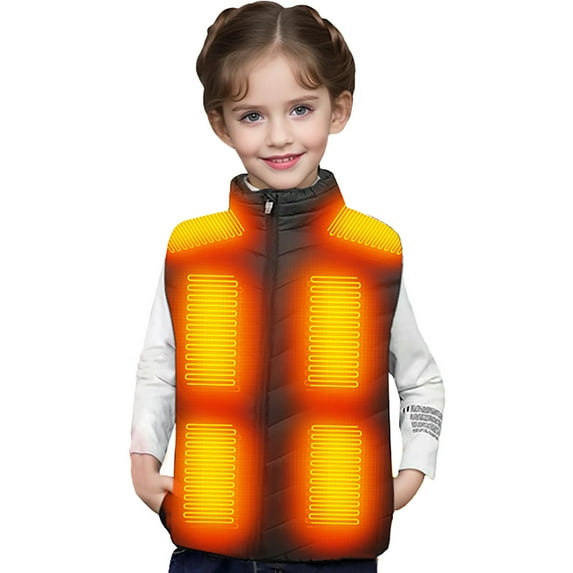 MKHSQHDG Boys Athletic Shirts Size 8 Winter Children's Heating Vest for Men and Women Smart Vest Heating Usb Charging Warm Children's Vest Boy Independence Day Shirt 5-6 Years