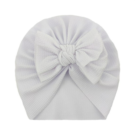 MKHSQHDG Boys Hats Toddler Baby Boys Girls Solid Knitted Cap Beanie Bowknot Elastics Turban Hat Hat with Bow One Size