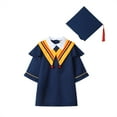 thumbnail image 1 of MKHSQHDG Graduation Dress Black Boys Girls Suit Kindergarten Children Graduation Stage Performance Gown with Hat Graduation Party Dress 10-12 Years, 1 of 8