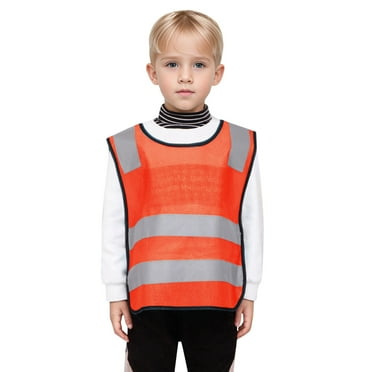 MKHSQHDG Kids Reflective Vest Child Visibility Vest for Cycling Skiing One Size