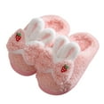 thumbnail image 1 of MKHSQHDG Kids Slippers Size 13 Winter Non Warm Plush Cotton Slippers Parent Child Mother and Daughter Cute Home Indoor Girls Slippers White Slippers 22, 1 of 8