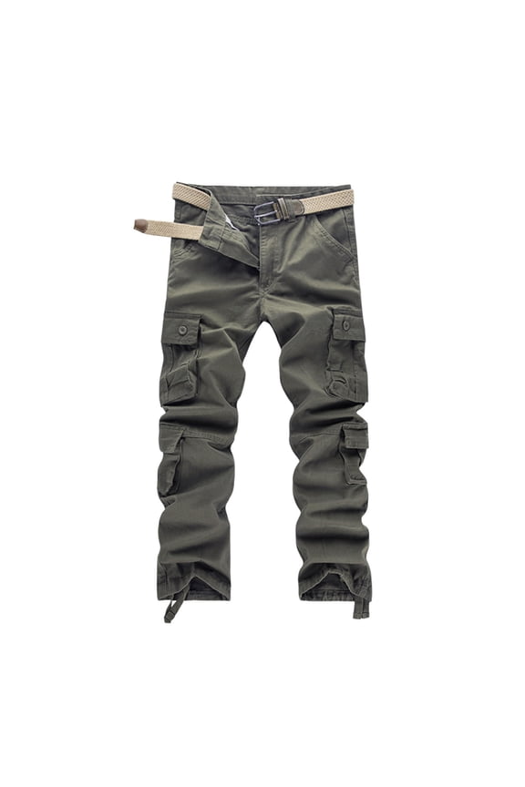 Male Pants Men's Comfort Stretch Classic Fit Flat Front Cargo Pant - Regular and Big & Tall Sizes 34