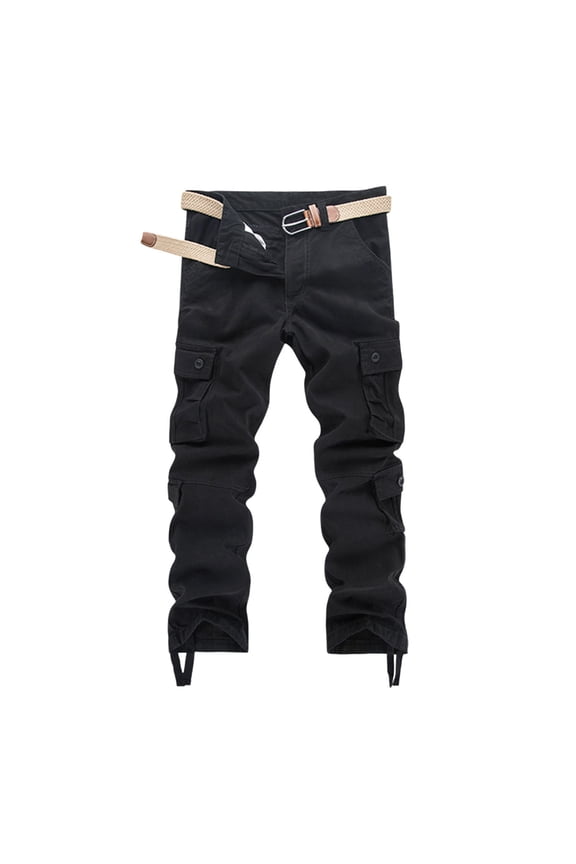 Male Pants Men's Comfort Stretch Classic Fit Flat Front Cargo Pant - Regular and Big & Tall Sizes 36