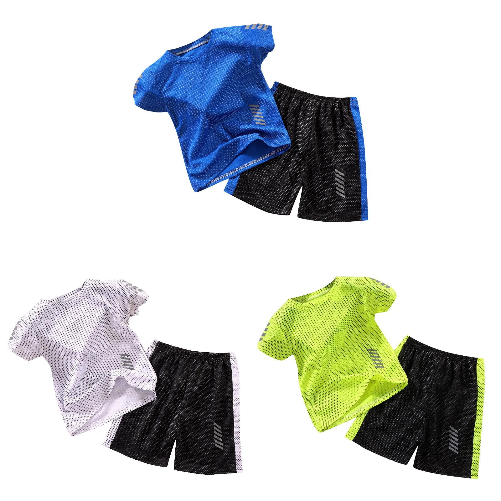 Toddler Boy Outfits 2T Kids Sports Shorts Sets Boys Girls Tracksuit 2 Piece Basketball Performance Tank Top and Mesh Shorts Set Boys Summer Outfits Size 8 5-6 Years 3pcs