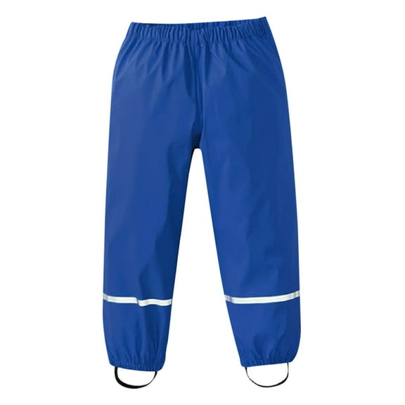 MKHSQHDG Waterproof Rain Pants Kids Windproof Baby Lightweight Reflective Warm Wading Trousers for Fishing