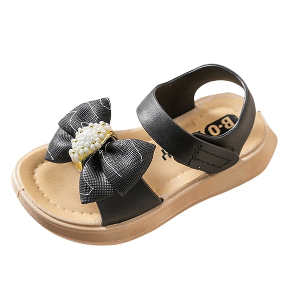MKHSQHDG White Sandals for Girls Size 2 Little Kid Fashion Kids Children Girls Spring Flower Strap Princess Dance Party Dress Baby Shoes for Kids 8-9 Years