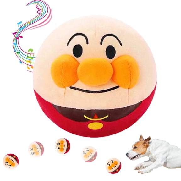 Active Moving Pet Plush Toy, Interactive Dog Toys Talking Moving Dog Ball Toy, Washable Cartoon Pig Plush Sound Electronic Herding Ball for Dogs, Shake Bounce Boredom Toys for Dog, Cats