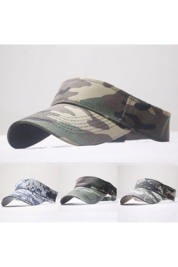 Camo Camouflage Topless Sun Visor Hat, Outdoor Sport Baseball Cap for Men Women, Running Tennis Golf Sunshade Hat, Mens Hat Womens Hats, Ball Caps, B