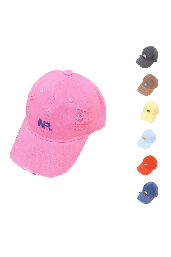 Kids Baseball Cap Hat NP Letter Minimalist Adjustable Cotton Hat for Outdoor Play Casual Daily Wear, Dark Gray, Baseball Cap Hat, Kids, NP Letter