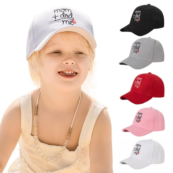 MKKAS Kids Girls Baseball Cap Hat Love Heart Sweet Embroidered Cotton Adjustable Hat for Lightweight Casual School and Play Wear, Pink, Baseball Cap Hat, Kids, Heart