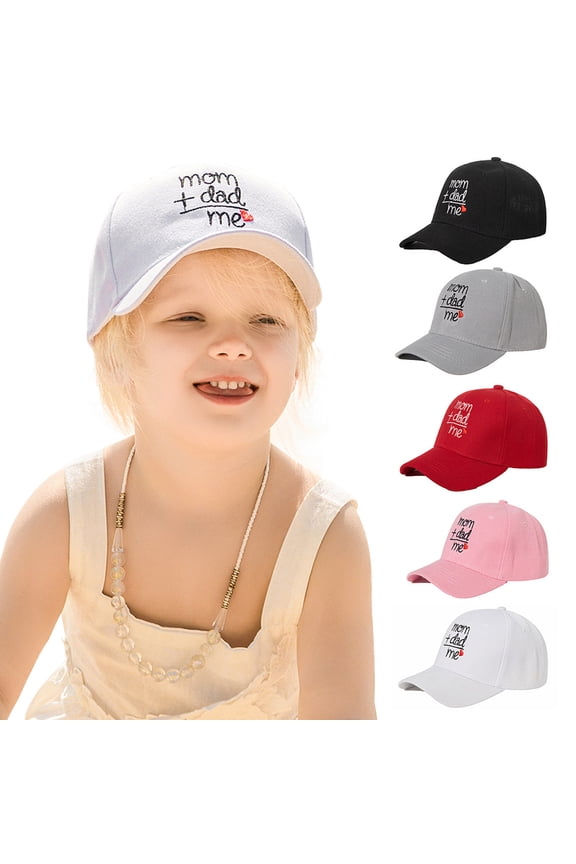 Kids Girls Baseball Cap Hat Love Heart Sweet Embroidered Cotton Adjustable Hat for Lightweight Casual School and Play Wear, Pink, Baseball Cap Hat, Kids, Heart