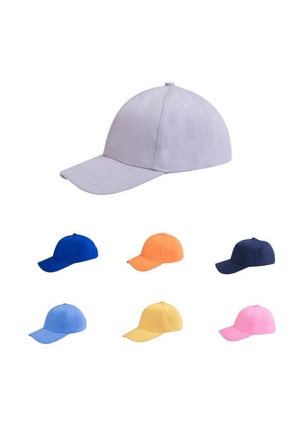 Men's Baseball Cap Hat 100% Cotton Plain Blank Structured Curved Bill Hat for Outdoor Sun Protection Basic Sport Style, Pink, Baseball Cap Hat, Men's, Plain