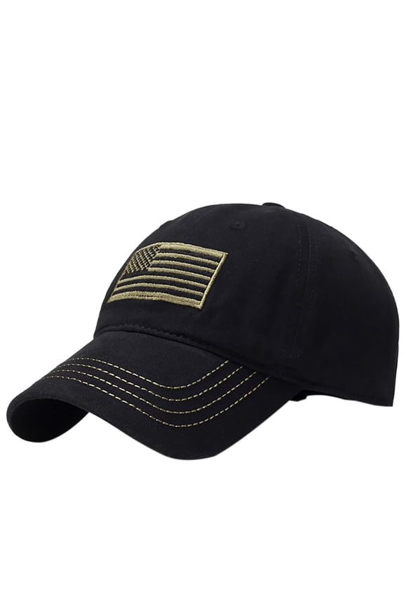 Men's Classic Black Baseball Cap, Premium Cotton Twill Structured Dad Hat, Everyday Casual Sunshade Cap, Mens Hat Womens Hats, Adjustable Ball Caps, Black