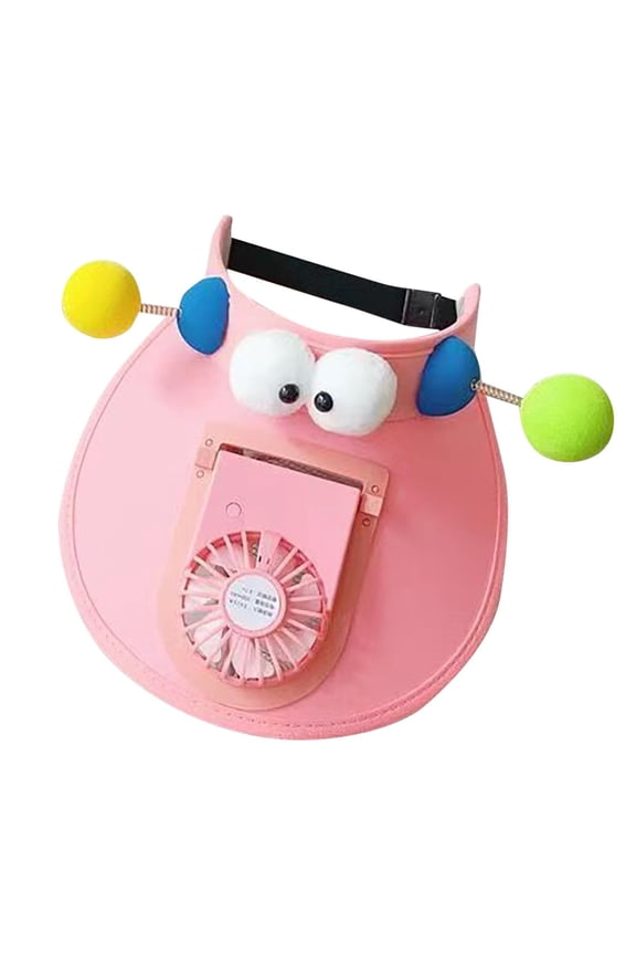 Solar Powered Baseball Cap with Fan for Men Women 2 Fans USB Rechargeable Cooling Sun Hat UV Protection Wide Brim Outdoor Hiking Fishing Hat Black, Pink