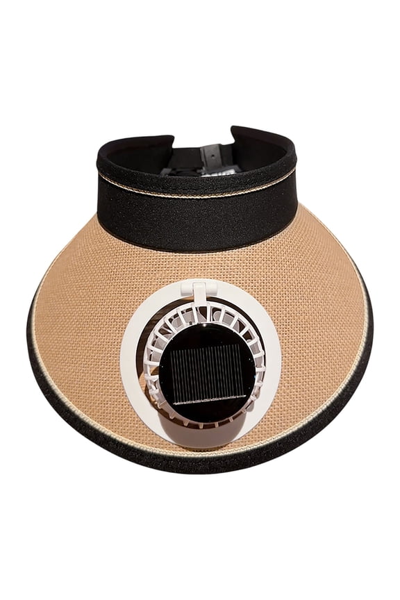 Summer Gift Baseball Cap with Fan USB Rechargeable Cooling Sun Hat for Men Women Portable Personal Fan Hat for Outdoor Sports Running Activities, Khaki