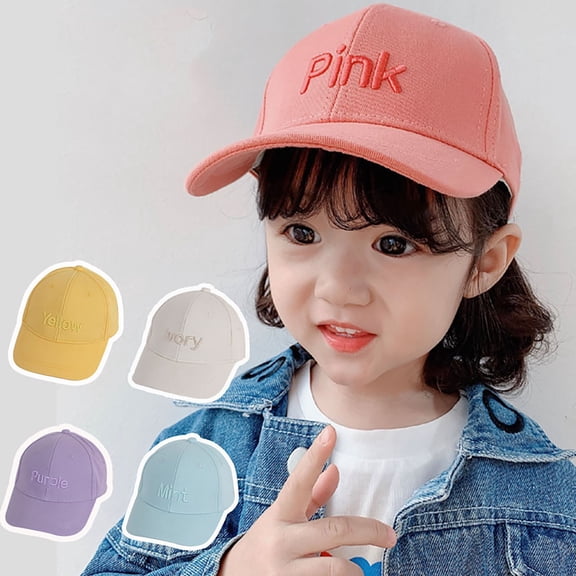 MKKAS Toddler Kids Baseball Cap Hat 100% Cotton Low Profile Adjustable Hat for Soft Breathable Daily Wear Simple Basic Solid Color, Purple, Baseball Cap Hat, Toddler, Cotton