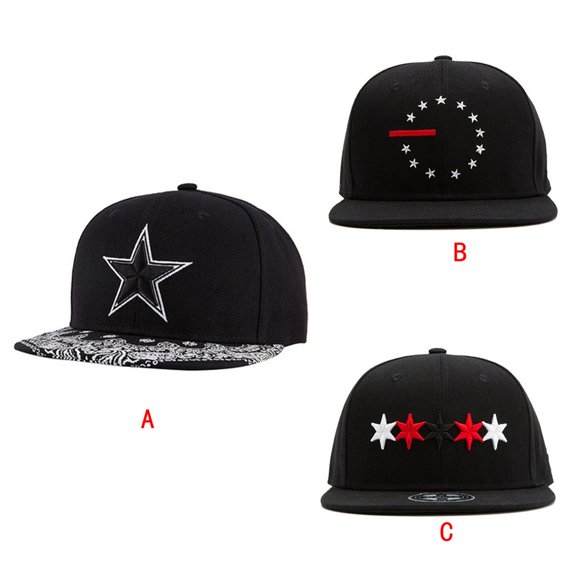 MKKAS WUKE Five-Star Embroidered Baseball Hat, Hip Hop Streetwear Snapback Cap, Urban Fashion Dance Sun Hat, Mens Hat Womens Hats, Ball Caps, A