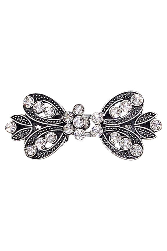 Waist Tightener Brooch Pin with Clips, Adjustable Pant Waist Cinch Clip for Loose Jeans, Antique Silver Metal Safety Pin for Skirts Clothing Fixer, Silvery