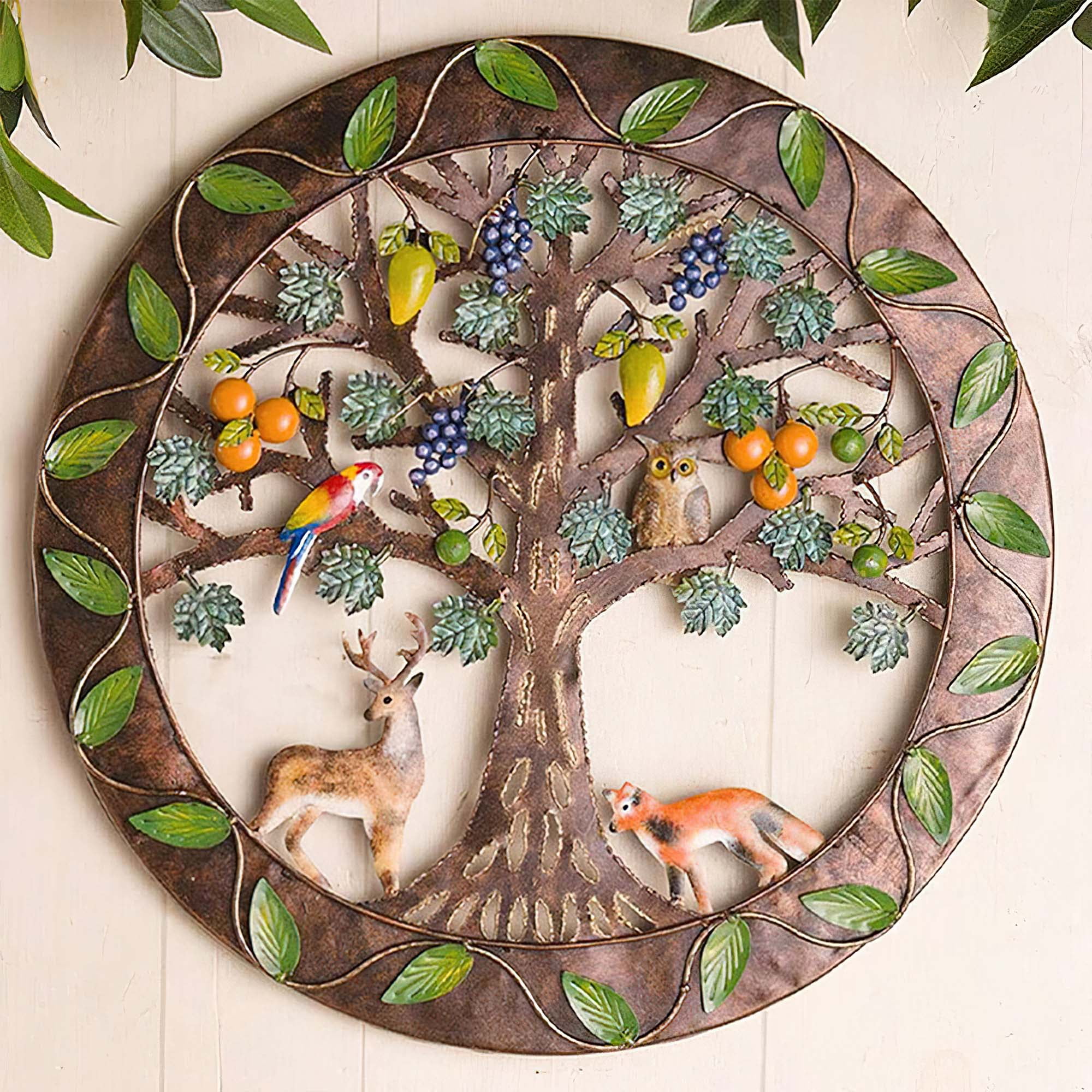 MKLZ Animal Forest Metal Wall Art, Home Decor for Living Room, Bedroom