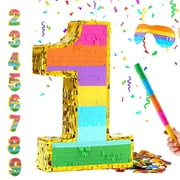 MKLZ Number 3 Pinata, Party Decoration with Blindfold, Stick and Confetti, Pinatas for Birthday Party ( Small, 16.5 x 11.5 x 3 In)