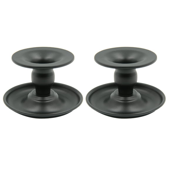 MKLZ Pillar Candle Holder Set of 2, Gold Candlestick Holders Centerpiece, 2.4"H