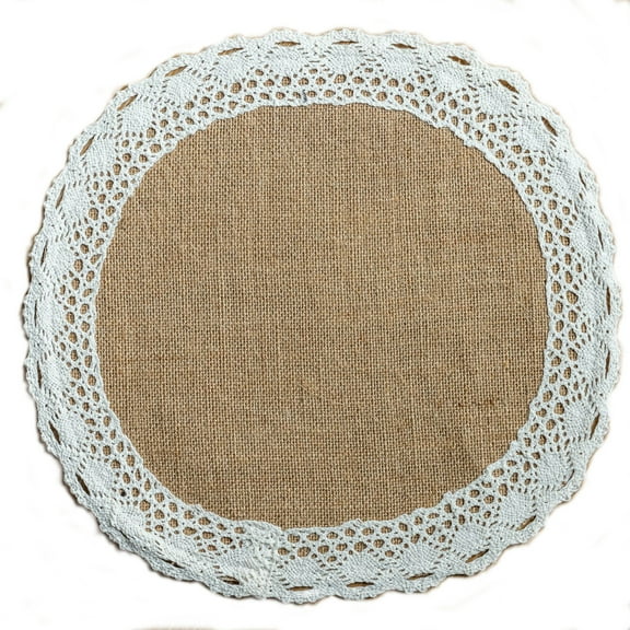 MKLZ Round Placemats Set of 4, Fabric Cloth Kitchen Dining Table Place Mats