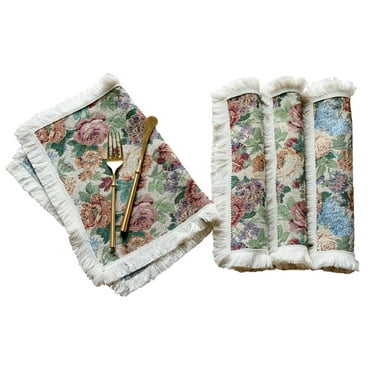 MKLZ Table Placemats Set of 4, Rectangle Farmhouse Kitchen Dining Table Place Mats
