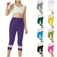 thumbnail image 1 of MKOSPLRT 2-13 Years High Waist Leggings for Girl Toddler Stretch Slim Fit Yoga Workout Capris Solid Lace Hem Crop Leggings Summer Capris, 1 of 9