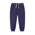 thumbnail image 1 of MKOSPLRT 2-7 Years Kids Toddler Joggers with Pocket High Waist Sweatpants Baggy Wide Leg Pants Solid Lounge Cinch Bottom Pants, 1 of 2