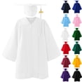 thumbnail image 1 of MKOSPLRT 2-Pack Kids' Graduation Dress 3-12 Years Shiny Full Zip Academic Robe and Cap Set with 2025 Tassel for School Ceremony Performance, 1 of 5