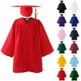 thumbnail image 1 of MKOSPLRT 2-Pack Kids' Graduation Dress 3-12 Years Shiny Full Zip Academic Robe and Cap Set with 2025 Tassel for School Ceremony Performance, 1 of 3