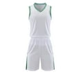 thumbnail image 1 of MKOSPLRT 2 Piece Sweatsuits for Toddler Children 4-14 Years Color Block Basketball Uniforms Sleeveless Tank Tops Baggy Shorts Activewear, 1 of 5