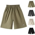 thumbnail image 1 of MKOSPLRT 3-15 Years Quick Dry Shorts for Boys Elastic Waist Bermuda Shorts Casual Baggy Wide Leg Shorts Solid Athletic Shorts with Pocket, 1 of 3