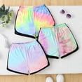 thumbnail image 1 of MKOSPLRT 3 Pack Gym Shorts for Toddler Girls 1-8 Years High Waist Running Athletic Shorts Tie Dye Print Sporty Shorts Kids Clothes, 1 of 9