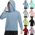 thumbnail image 1 of MKOSPLRT 4-15 Years Kids' UPF 50+ Sun Protection Hoodie Lightweight Ice Silk Long Sleeve Shirt with Face Mask Outdoor Sports Hoodies for Boys Girls, 1 of 9