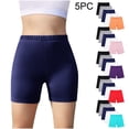thumbnail image 1 of MKOSPLRT 5 Pack Girls Bike Shorts Kids Cotton Cartwheel Biker Shorts High Waist Solid Leggings Athletic Wear for Dance Running Gym, 1 of 9
