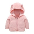 thumbnail image 1 of MKOSPLRT Baby Girl Boy Fleece Sherpa Jackets Zip Up Hoodie Bear Ears Fuzzy Jacket Long Sleeve Waem Thick Teddy Coats Winter Outwear 6M-6Years, 1 of 6