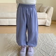 thumbnail image 1 of MKOSPLRT Baggy Sweatpants for Kid Toddler Elastic Waist Lounge Wide Leg Pants Solid Color Cinch Bottom Sweat Pants Comfy Pants with Pocket, 1 of 7