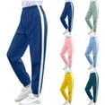 thumbnail image 1 of MKOSPLRT Baggy Sweatpants for Toddler Kids Elastic Waist Running Sweatpants Color Block Lounge Athletic Pants Cinch Bottom Sweat Pants, 1 of 9