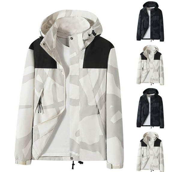 MKOSPLRT Boys Girls Lightweight Breathable Raincoat Waterproof Hooded Rain Jacket Windbreaker Color Block Travel Jacket 6-16y