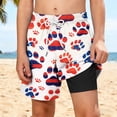 thumbnail image 1 of MKOSPLRT Boys Swim Trunks with Liner Kids Swimsuits Bathing Suit Fourth July Board Shorts American Flag Quick Dry Shorts with Pockets 7-8 Years, 1 of 10