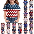 thumbnail image 1 of MKOSPLRT Cotton Patriotic Tee for Kids 3-12 Years Short Sleeve Crew Neck Lounge Shirts Funny Stars and Striped Print Tshirts Kids Clothes, 1 of 7